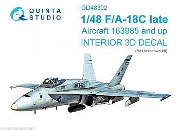 QD48302 3D Декаль интерьера кабины F/A-18C late (Hasegawa)