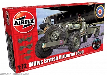 A02339 Сборная модель Willys Jeep Trailer & Howitzer