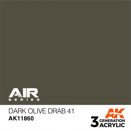 AK11860 Краска акриловая 3Gen Dark Olive Drab 41