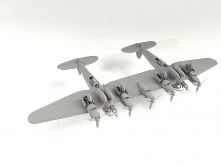 48260 He-111 Z1 Zwilling WWII German Glider Tug, Германский буксировщик планеров II МВ ICM 48260 He-111 Z1 Zwilling WWII German Glider Tug, Германский буксировщик планеров II МВ ICM