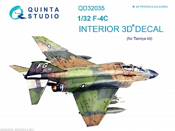 QD32035 3D Декаль интерьера кабины F-4C (для модели Tamiya)