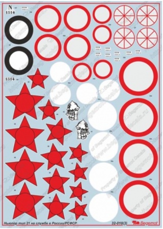 32-010 Декаль Ньюпор тип 21 1/32