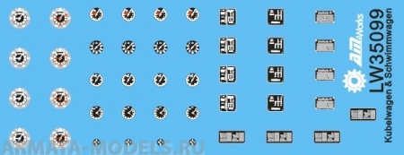 LW35099 Vehicle Dials and Placards Kubelwagen & Schwimmwagen
