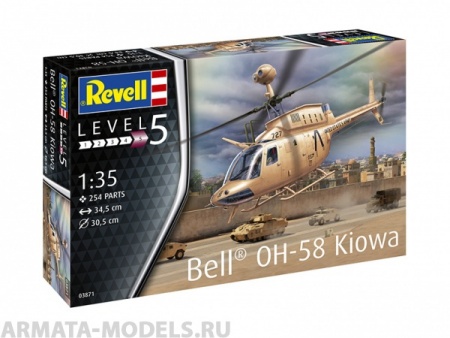 03871RE Американский лёгкий вертолёт OH-58 Kiowa Revell