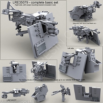 LRE35079 Автоматический гранатомёт MK19-3 40mm Grenade Machine Gun на лафете MK93 с бронированным щитом S.A.G. (Save-A-Gunner)