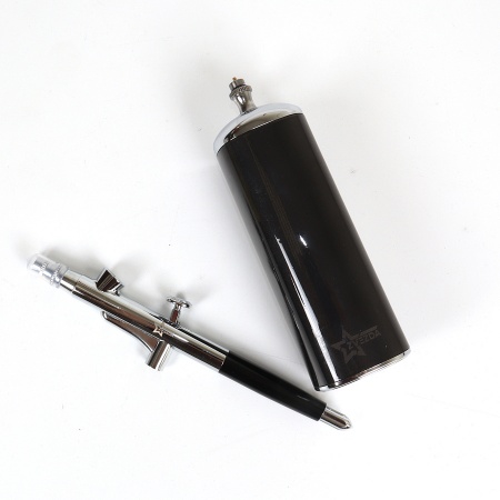 MW-9009A Аэрограф + беспроводной портативный аккумуляторный воздушный компрессор (серебристый)