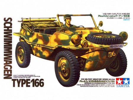 35224T Амфибия Schwimmwagen Type166 с 1 фигурой Tamiya
