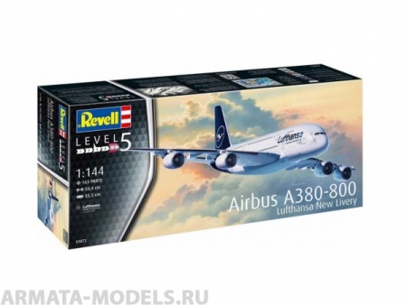 03872RE Самолет Airbus A380-800 Lufthansa New Livery Revell 03872RE Самолет Airbus A380-800 Lufthansa New Livery Revell