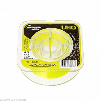 Леска UNO 0,25mm/100m F.Yellow Nylon PREMIER fishing (PR-U-Y-025-100)( цена указана за упаковку, в количестве 5шт.)