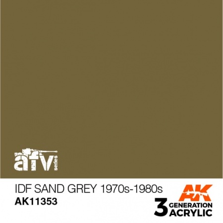AK11353 Краска акриловая 3Gen IDF Sand Grey 1970s-1980s