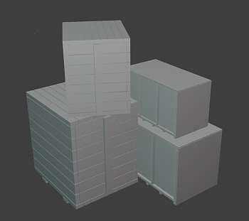 HE-48014 Миниатюра набор ящиков 3д печать (4шт)