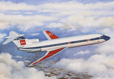 ЕЕ144140_2 Авиалайнер HS 121 Trident 1 British Airways Восточный экспресс