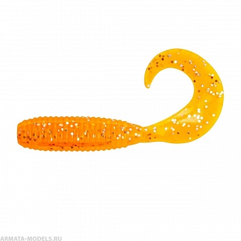 Твистер Тiny Credo 1,55"/4 см Orange & Sparkles 12шт. (HS-8-022) Helios