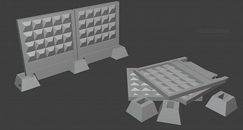 HE-72028 Миниатюра Забор 5секций 3д