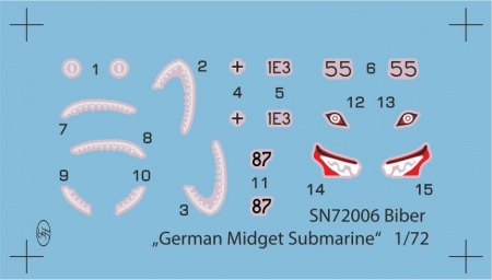 SN72006 Biber German Midget Submarine Special Hobby