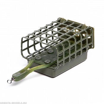Кормушка Premier Fishing Feeder SPORT ПРЯМОУГ краш.  120г( цена указана за упаковку, в количестве 10шт.)
