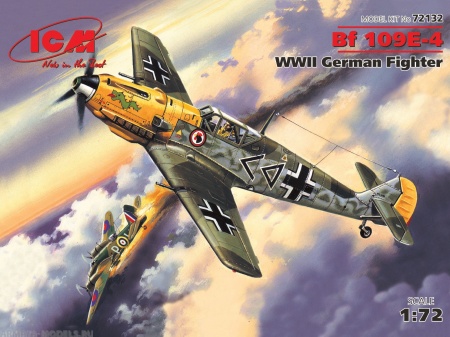 72132 Bf -109 E -4, германский истребитель ІІ Мировой войны ICM 72132 Bf -109 E -4, германский истребитель ІІ Мировой войны ICM