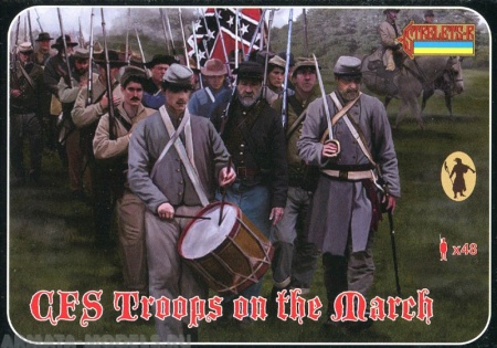 72147ST Фигуры Confederate Troops on the March 1/72 Strelets