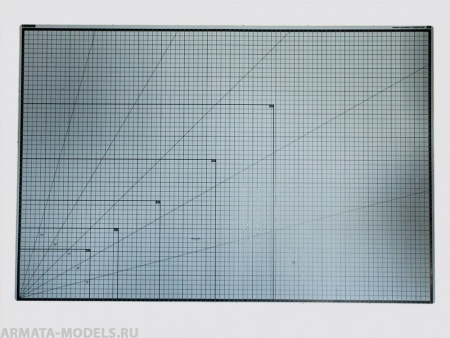 100113RK Коврик для резки А1, 5 слоев, серый черный