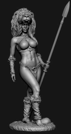 CHM-90.008 Миры Фэнтези: Дикарка. смола. Chronos Miniatures