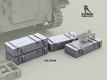 LRE35408 Миниатюра Закрытые ящики для гаубичных боеприпасов 122 мм - 4 шт