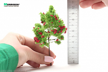 011dfr002 Фруктовое дерево д/макета (красные плоды)