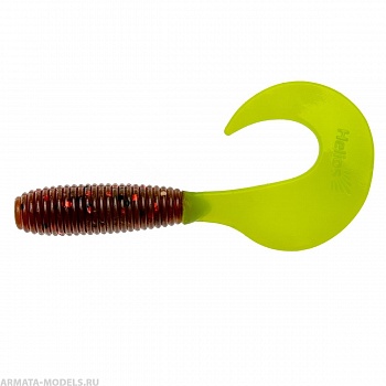 Твистер Credo 3,35"/8,5 см Rusty Gold & Lime 7шт. (HS-11-017) Helios