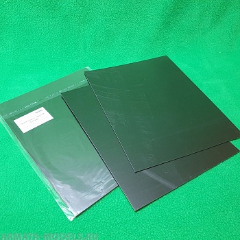 5608 полистирол черный лист 1,0 мм - 185х250 мм - 2 шт