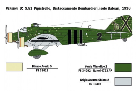1388ИТ Самолет SM.81 PIPISTRELLO Italeri