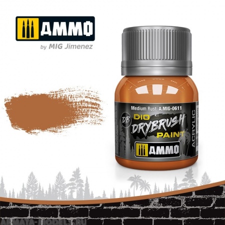 AMIG0611 Ammo Mig Краска акриловая DRYBRUSH  MEDIUM RUST