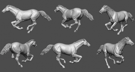 CHM-54372. Животные: Лошадь №27. 54 мм. Материал - смола. Chronos Miniatures