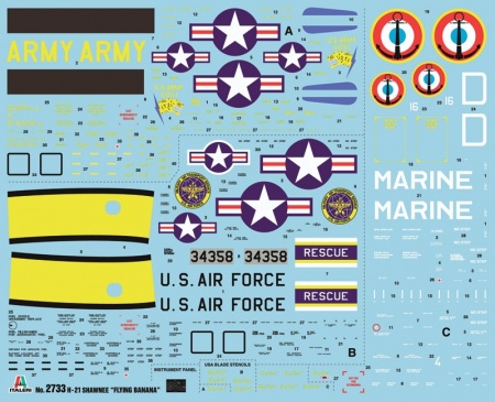 2733ИТ Вертолет H-21C SHAWNEE FLYING BANANA Italeri