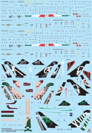 1406ИТ САМОЛЕТ EF-2000 100th Anniv.GRUPPI CACCIA Italeri