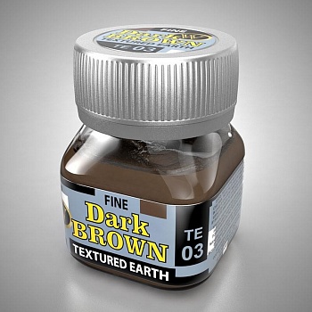 TE-03  Быстросохнущая акриловая смесь для создания реалистичной текстуры: мелкая тёмно-коричневая земля