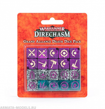 110-14GW Набор кубиков Великий Альянс Смерти (Warhammer Underworlds: Direchasm Grand Alliance Death Dice Pack)