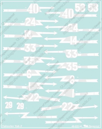 48025 Декаль Яковлев Як-3