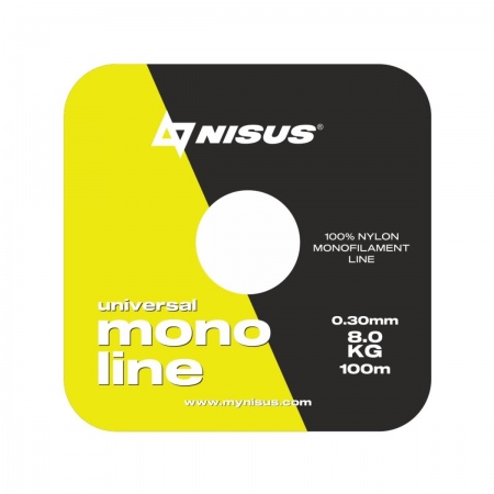 Леска MONOLINE Fluorescent Yellow 0,30mm/100m Nylon (N-MFY-030-100) Nisus( цена указана за упаковку, в количестве 10шт.)