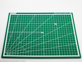 100103RK Коврик для резки стандарт зеленый А4, 3 слоя