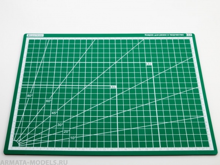 100103RK Коврик для резки стандарт зеленый А4, 3 слоя