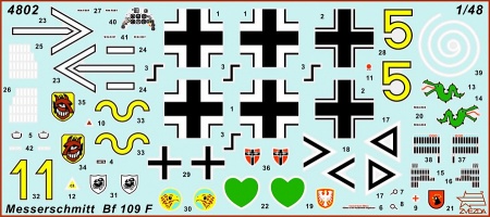 4802 Самолет Мессершмитт-BF-109F2 Звезда
