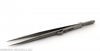 41200J Пинцет прямой с фиксатором, 165 мм