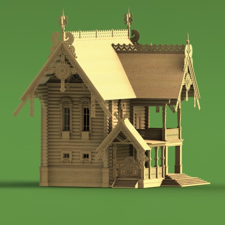 1511 сборная деревянная модель Терем Русского подворья СВ Модель