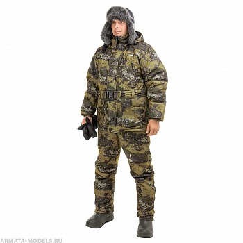 Костюм охотника зимний Сентелек Комфорт, цв.КМФ-2, Алова р.44-46/170-176 Helios