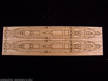 AW20059 Деревянная палуба для Imperial Chinese Navy 'Tsi Yuen'