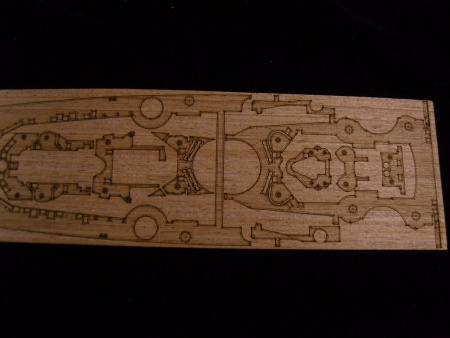 AW20014 Деревянная палуба для DKM Tirpitz