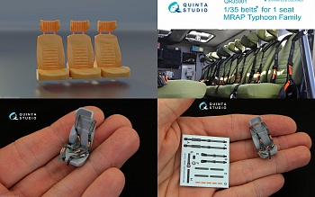 AM3634 Кресла для Тайфун-К набор 3 кресла + 3 ремня Quinta 1/35  AM3634 Кресла для Тайфун-К набор 3 кресла + 3 ремня Quinta 1/35