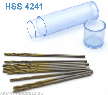 42272J Мини-сверло, диаметр   1,3 мм, HSS 4241, титановое покрытие, 10 шт./уп.