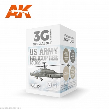 AK11750 Набор красок US Army Helicopter Colors SET 3G