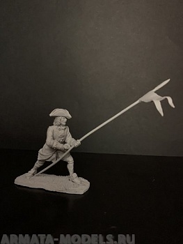 5223ТБ Русский унтер-офицер с пикой отражающий атаку, Северная  война
