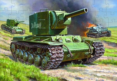 55005 Пазлы &amp;amp;amp;quot;Советский тяжелый танк КВ-2 (3608)